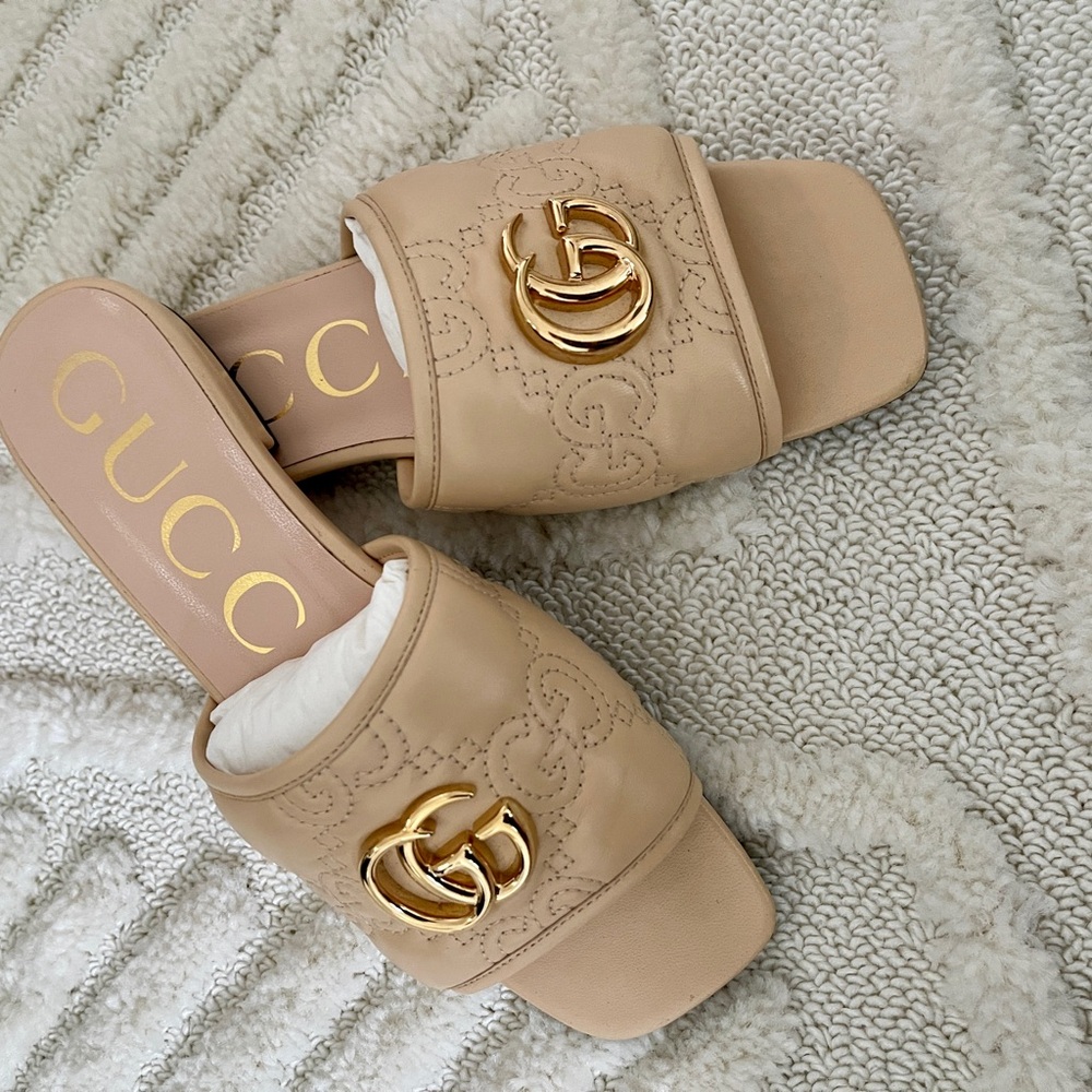 Gucci leather slides